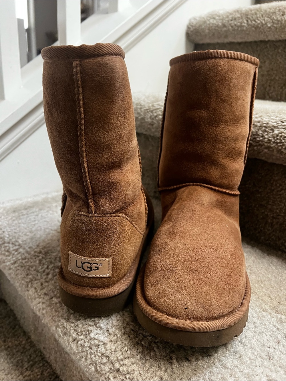 UGG Kids Chestnut Suede Classic Short Boots